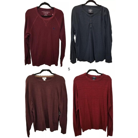 Bundle Lot of 4 Mens American Eagle Dockers Old Navy Size XL Pullover Sweater